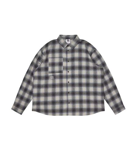 Mens Checked Cotton Shirt Blue Umbro