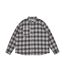 Mens Checked Cotton Shirt Blue Umbro-1