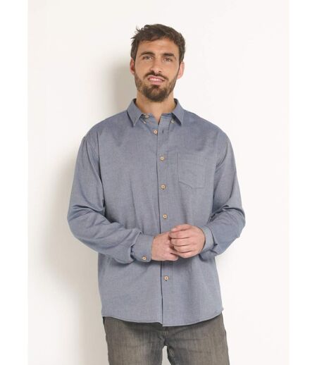 Chemise manches longues coton reliefé
