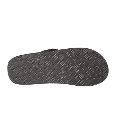 Mens Jekyl Leaves Logo Flip Flops Dark Green Animal