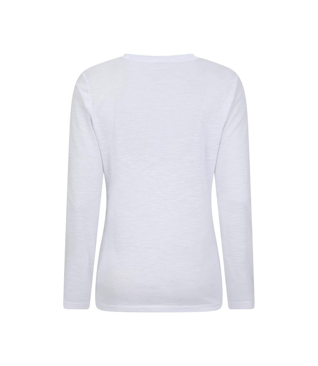 Womens/ladies Agra Slub Long-sleeved Top White Mountain Warehouse-2