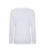 Womens/ladies Agra Slub Long-sleeved Top White Mountain Warehouse-2