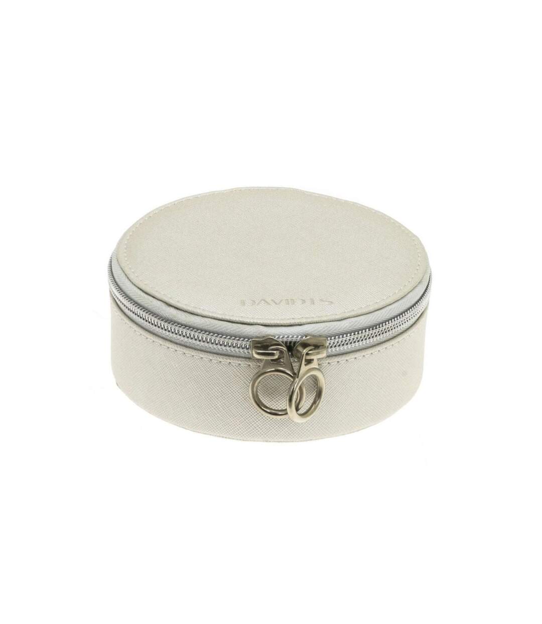 Davidts - Coffret à bijoux rond Zip'n go - beige - 7609-3