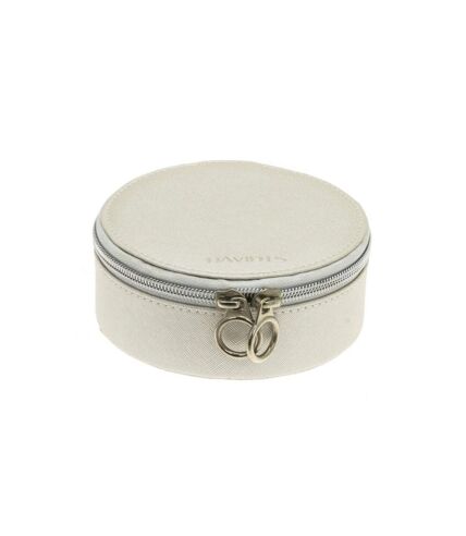 Davidts - Coffret à bijoux rond Zip'n go - beige - 7609