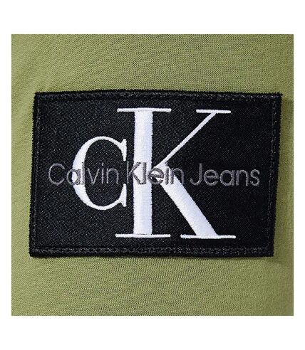 T-shirt Kaki Homme Calvin Klein Jeans Badge - XXL