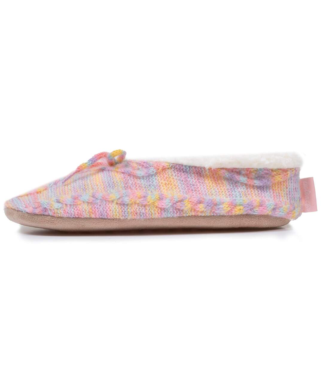 Isotoner Chaussettes d'intérieur femme maille torsadée - fourrées, antidérapantes-3