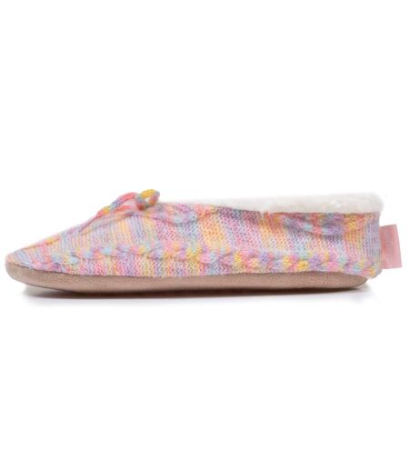 Isotoner Chaussettes d'intérieur femme maille torsadée - fourrées, antidérapantes