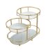 Plateau Décoratif 3 Niveaux Jade 36cm Or-2