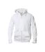Mens basic full zip hoodie white Clique-1