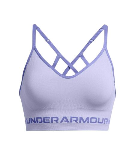 Womens/ladies Low Long Sports Bra Purple Under Armour