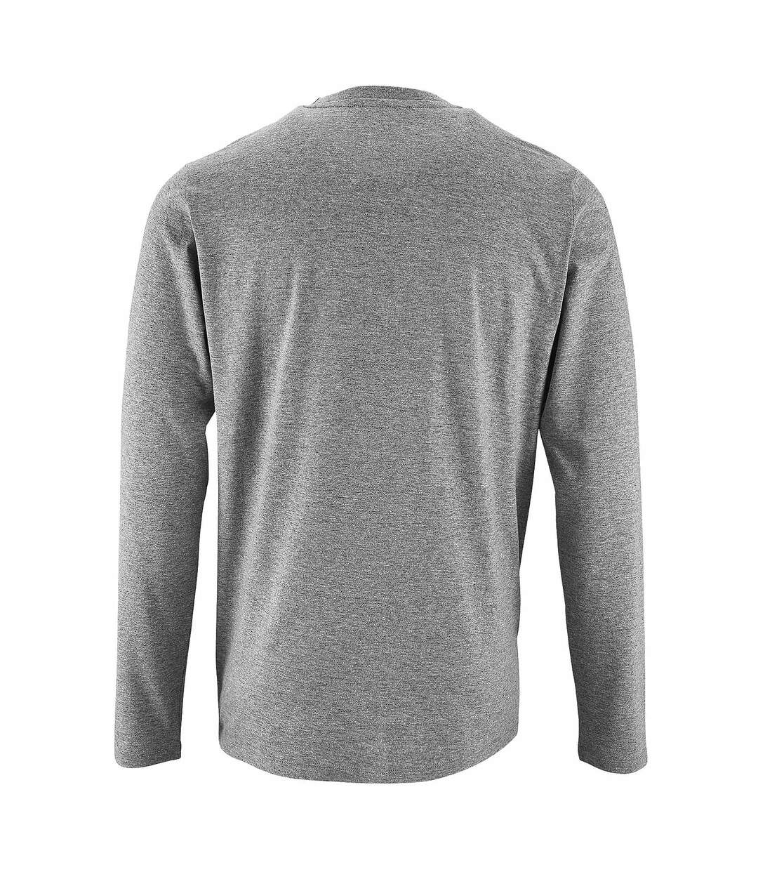 SOLS Mens Imperial Long Sleeve T-Shirt (Grey Marl) - UTPC2905-2