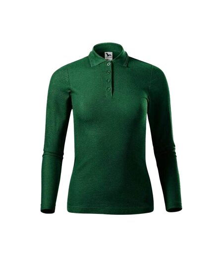 Polo Manches Longues Femme Vert Malfini