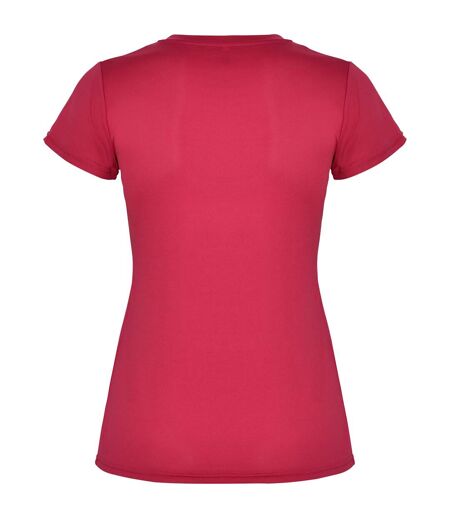 T-shirt Montecarlo Femme Rouge Rose Roly Sport