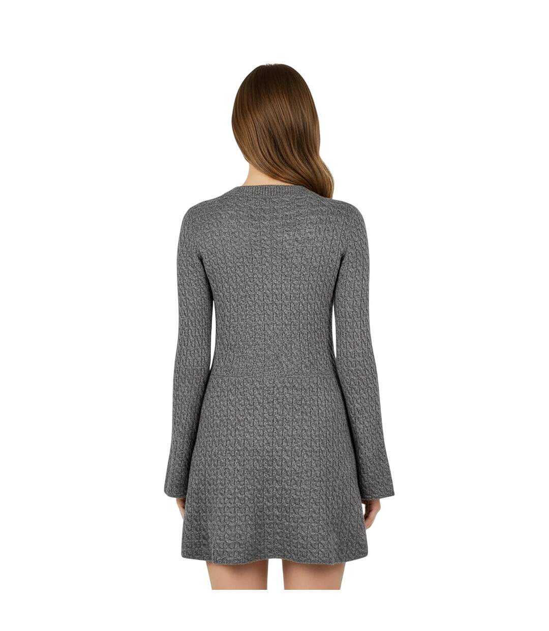 Robe Pull Motif/style Maille Torsadée Femme Charbon Chiné Jack Wills-4