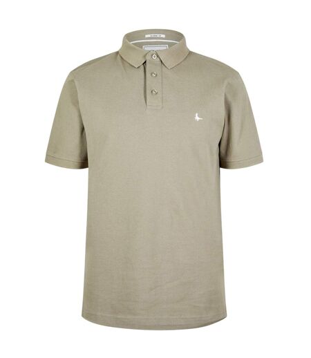Mens Classic Embroidered Logo Polo Shirt Silver Sage Jack Wills