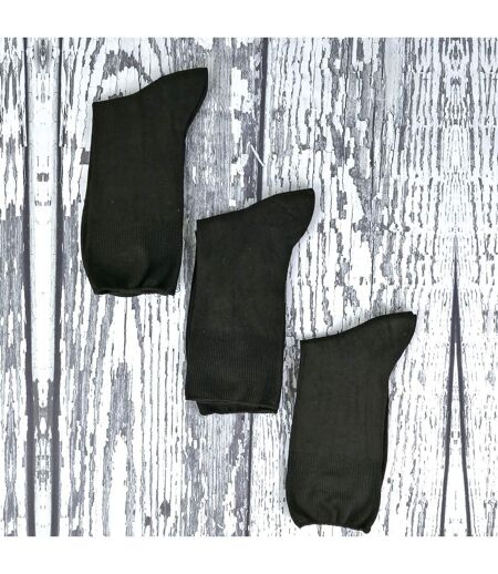 3 Pack Ladies Anti Odour Loose Wide Bamboo Socks with Non Elastic Top