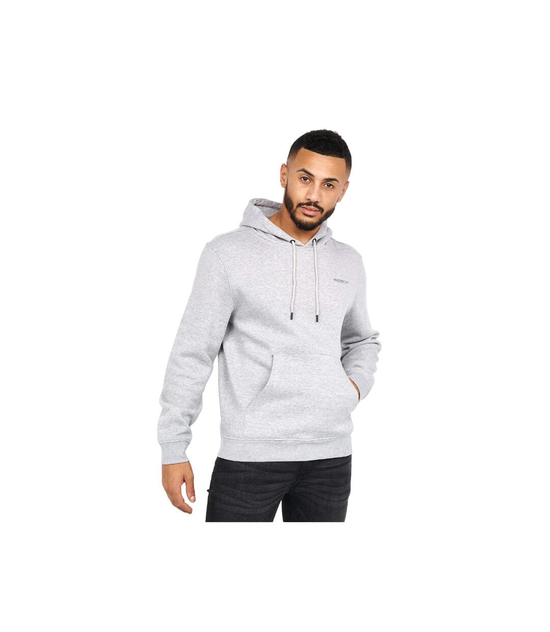 Pack Of 2  Mens Traymax Hoodie  Black Grey Marl Crosshatch-4