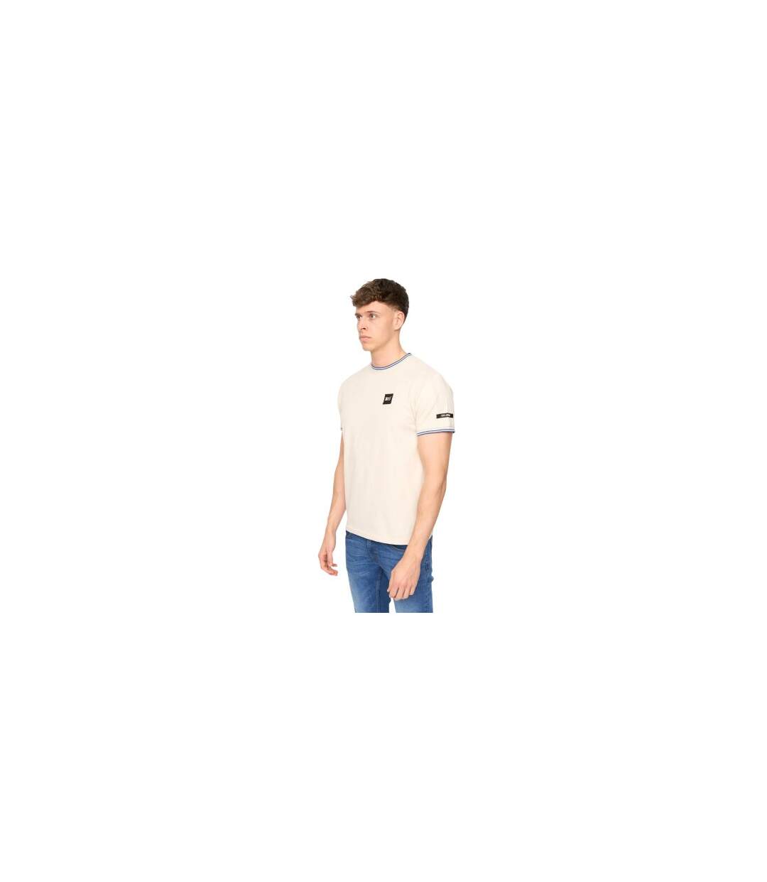 Mens Wrentham Cotton T-shirt Stone Duck And Cover-1
