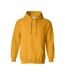 Sweatshirt à capuche unisexe jaune foncé Gildan