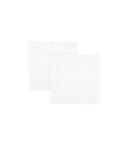 Lot de 2 Torchons Microfibre 30cm Blanc