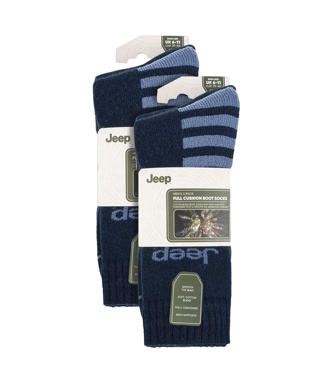 Paquet de 6 chaussettes de randonnée respirantes de marche pour hommes-2