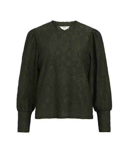 Blouse dentelle kaki femme vero moda dora
