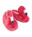 Ladies Novelty Pink Plush Flamingo Slippers-1