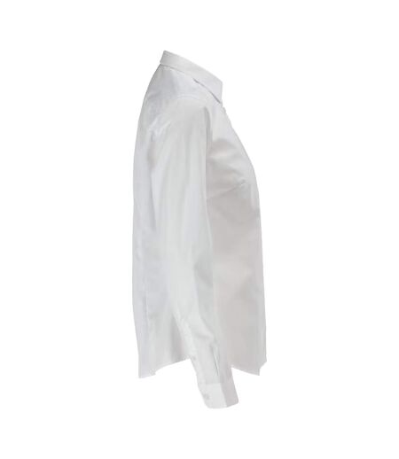 Womens/ladies Frontline Poplin Shirt White Mascot