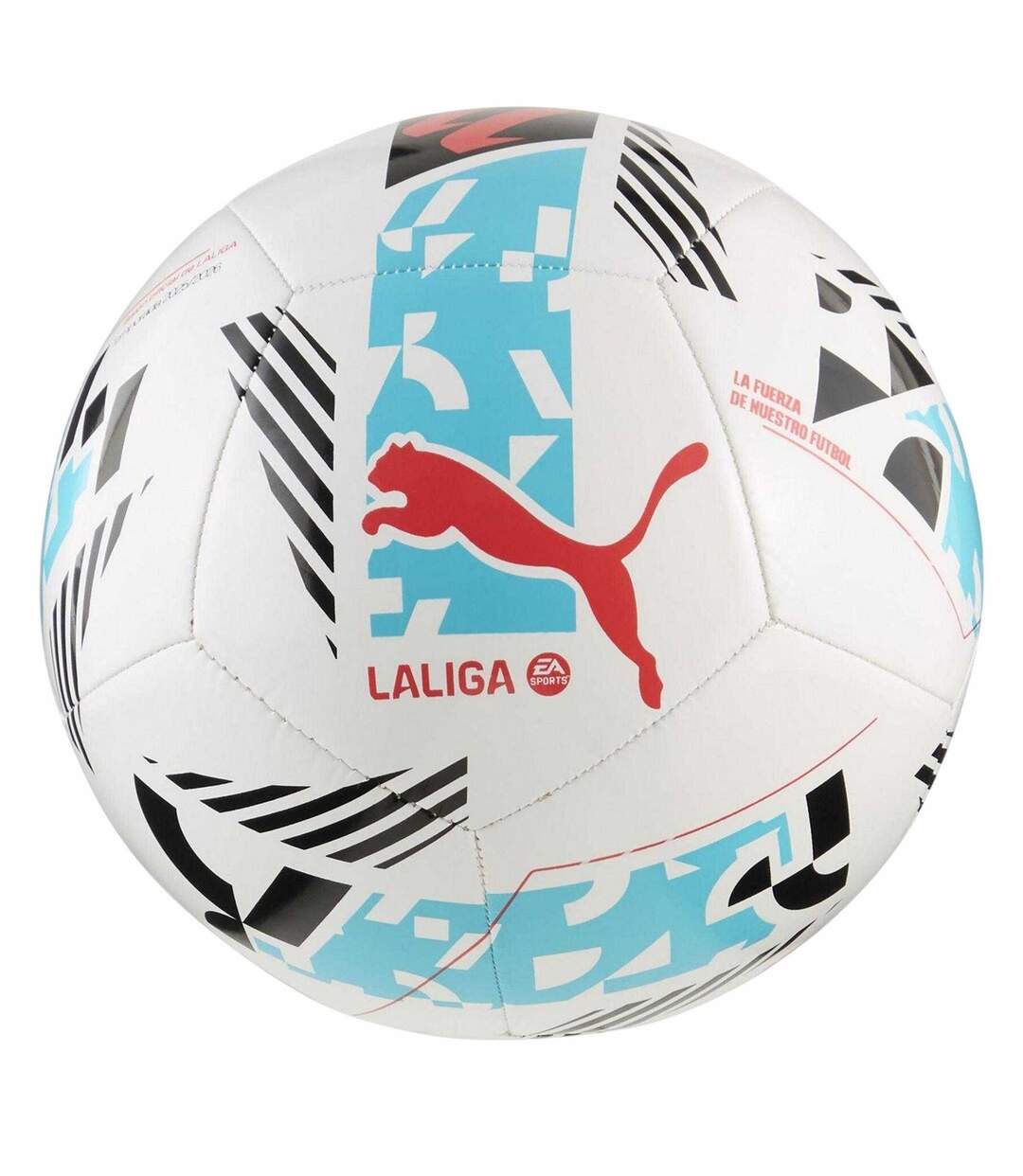 Unisex Adult Orbita Laliga 1 Leather Match Football 5 White Blue Puma-1