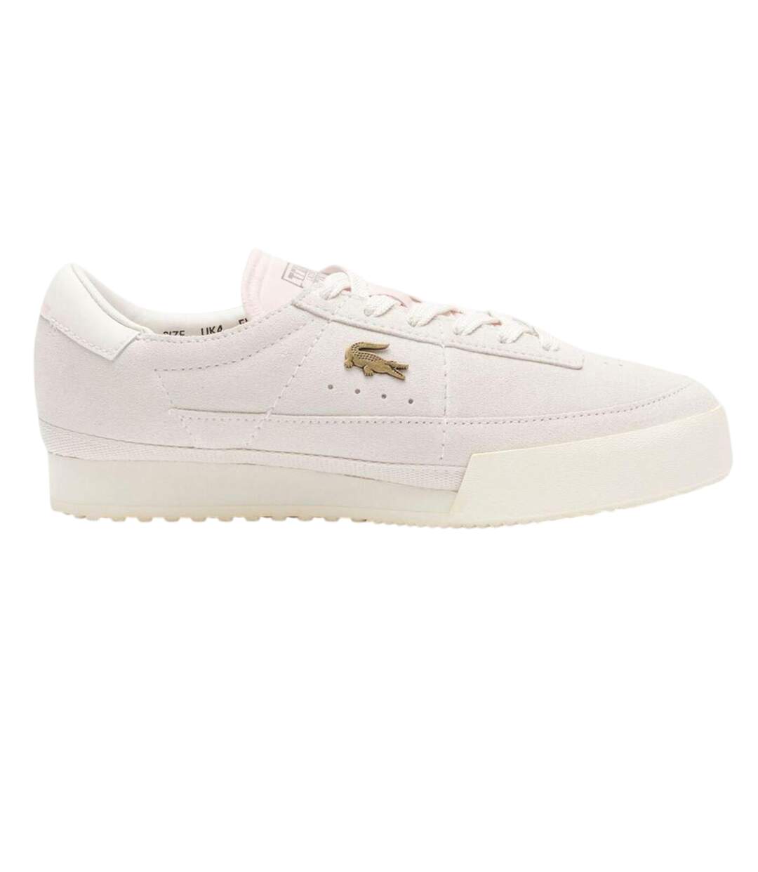 Womens/ladies L003 Neo Suede Chunky Sole Trainers Off White Lacoste-1