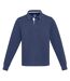 Unisex adult clyde organic cotton rugby polo sweatshirt navy Elevate