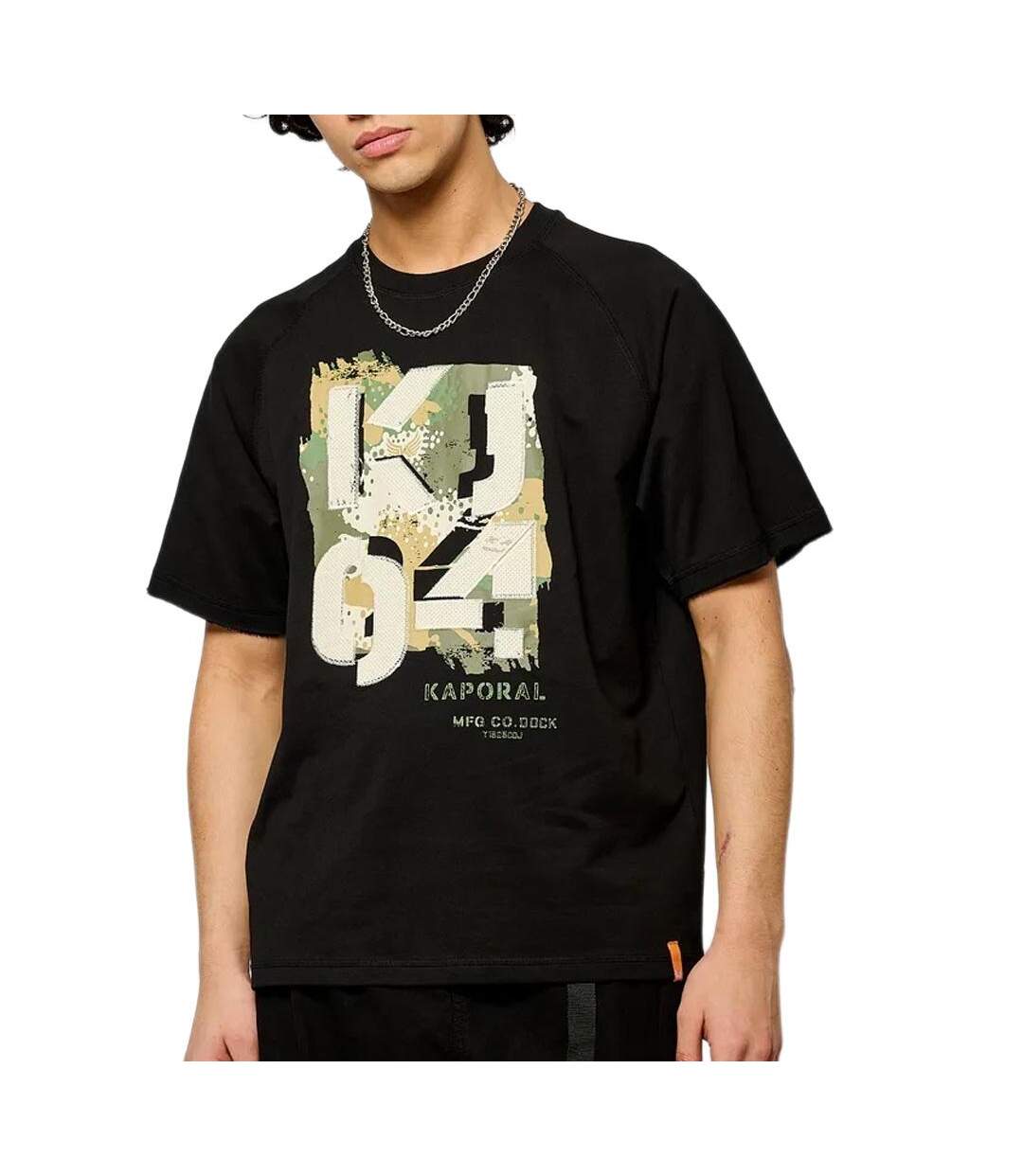 T-Shirt noir homme kaporal jock-1