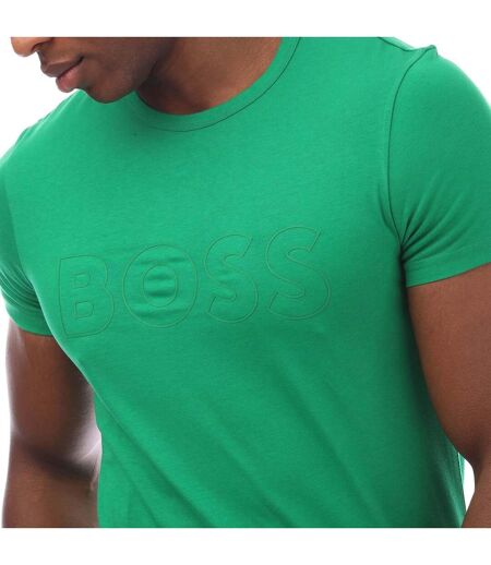 T-shirt Teebo Homme Vert Boss
