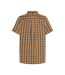 Unisex Adult Checked Shirt Black White Orange Lambretta-3