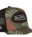 Casquette trucker effet usé avec patch et print Café Vondutch-3
