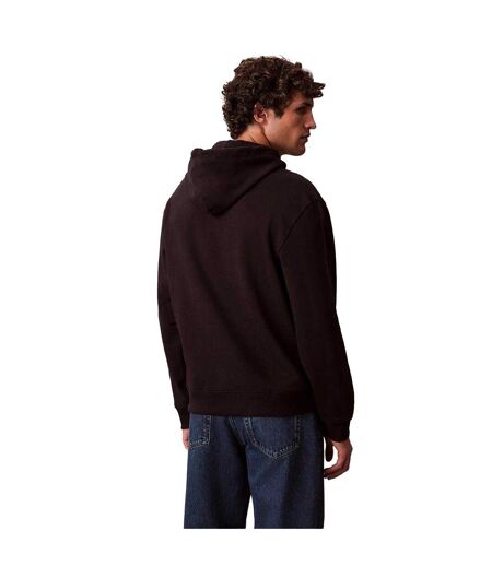 Mens Monogram Long-sleeved Hoodie Black Calvin Klein