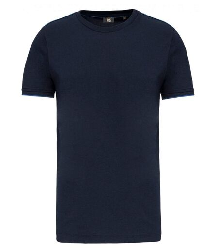 T-shirt professionnel DayToDay pour homme - WK3020 - bleu marine et bleu roi