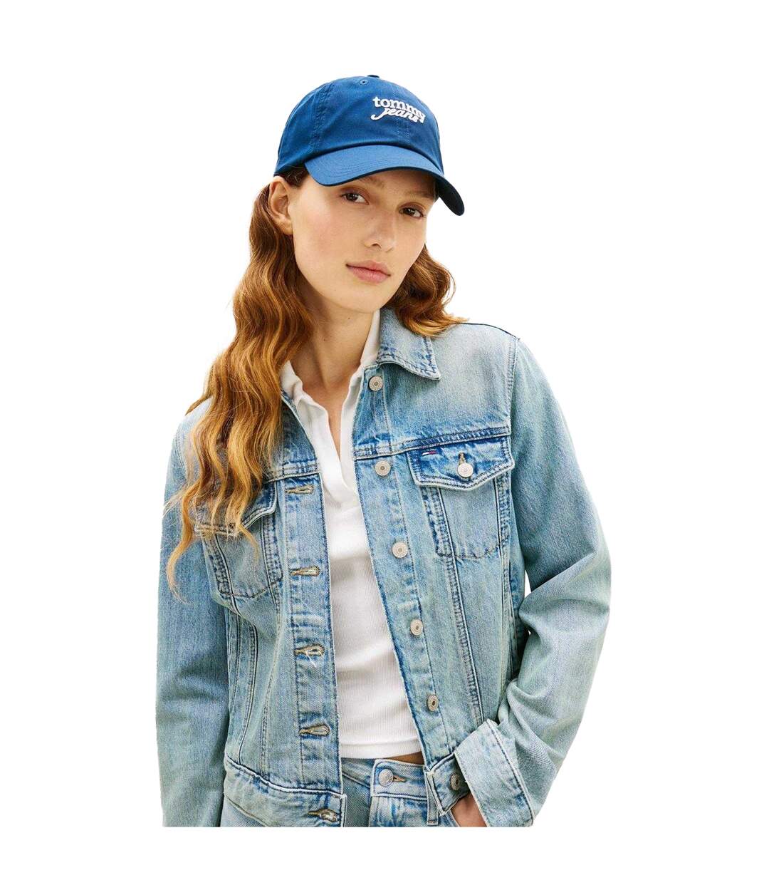 Casquette De Baseball Motif/style Texte Bleu Marine Nuit Tommy Jeans-1
