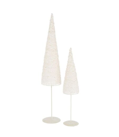 Sapin de Noël sur Socle Glitter 58cm Blanc