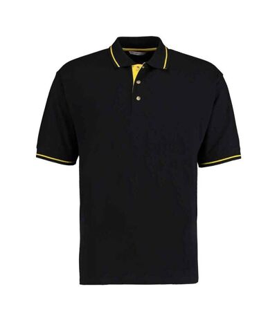 Kustom Kit Mens Polo Shirt (Black/Yellow)