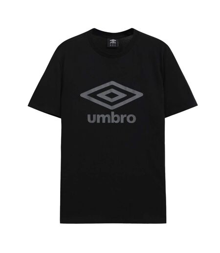 Mens Stacked Logo T-shirt Black Castle Rock Umbro