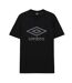 Mens Stacked Logo T-shirt Black Castle Rock Umbro-2