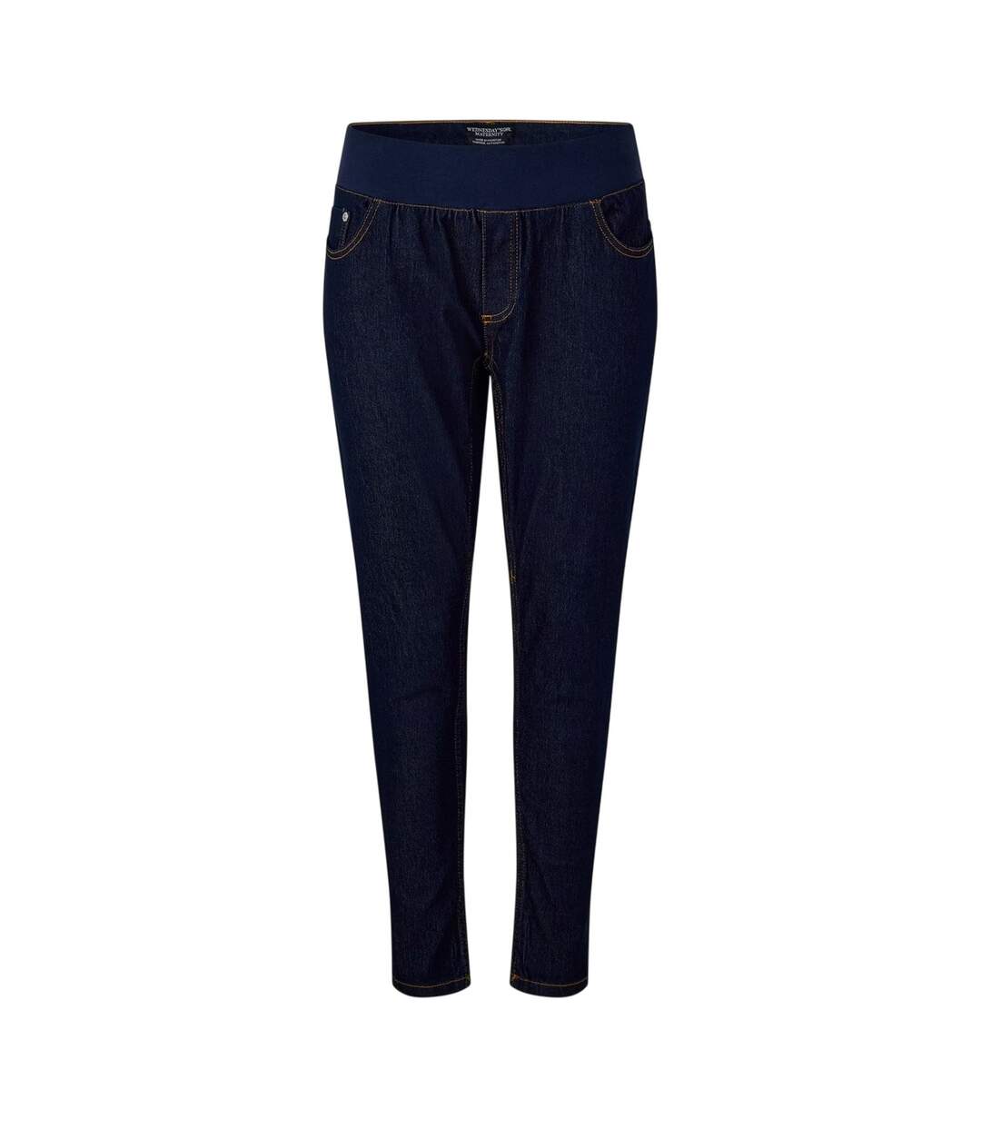 Womens/ladies High Waist Skinny Jeans Blue Wednesday-2