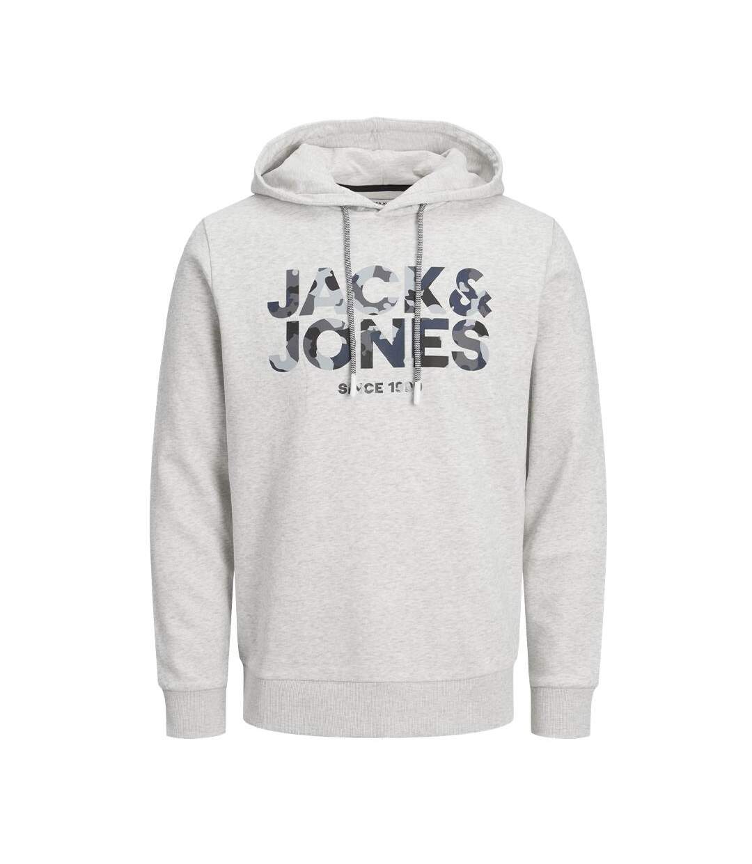 Sweat à capuche gris homme jack & jones james - s-1