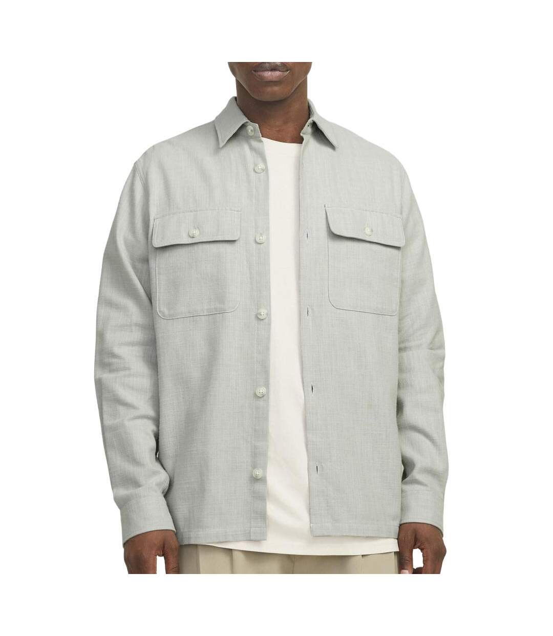 Chemise vert homme jack & jones spring solid-1
