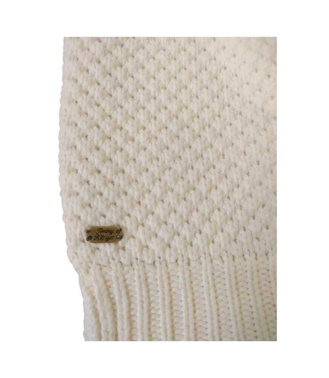 Childrens/kids Knitted Scarf S-m Ecru Tommy Hilfiger-1