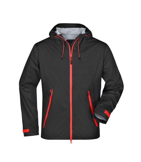 Veste Softshell Homme Noir Rouge James And Nicholson