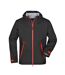 Veste Softshell Homme Noir Rouge James And Nicholson-1