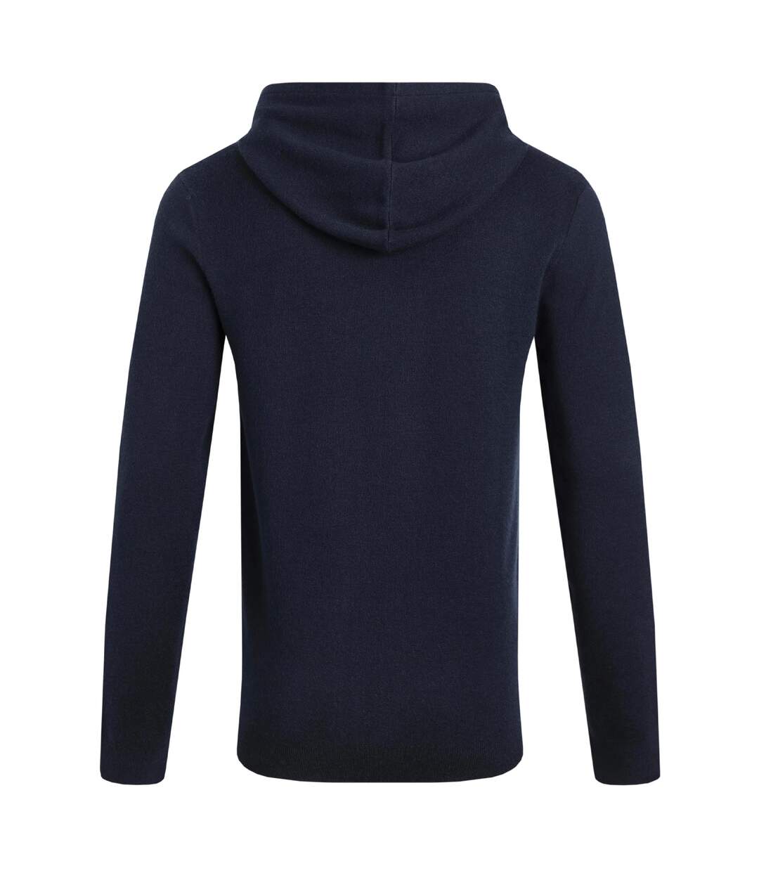 Mens samuel knitted full zip hoodie navy Weird Fish-2