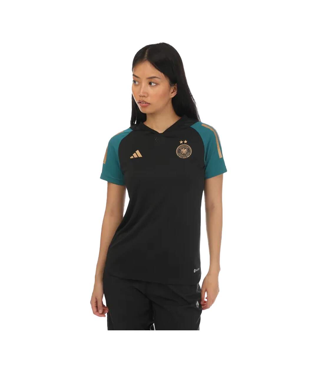 Womens/ladies germany tiro 23 pro jersey black Adidas-1